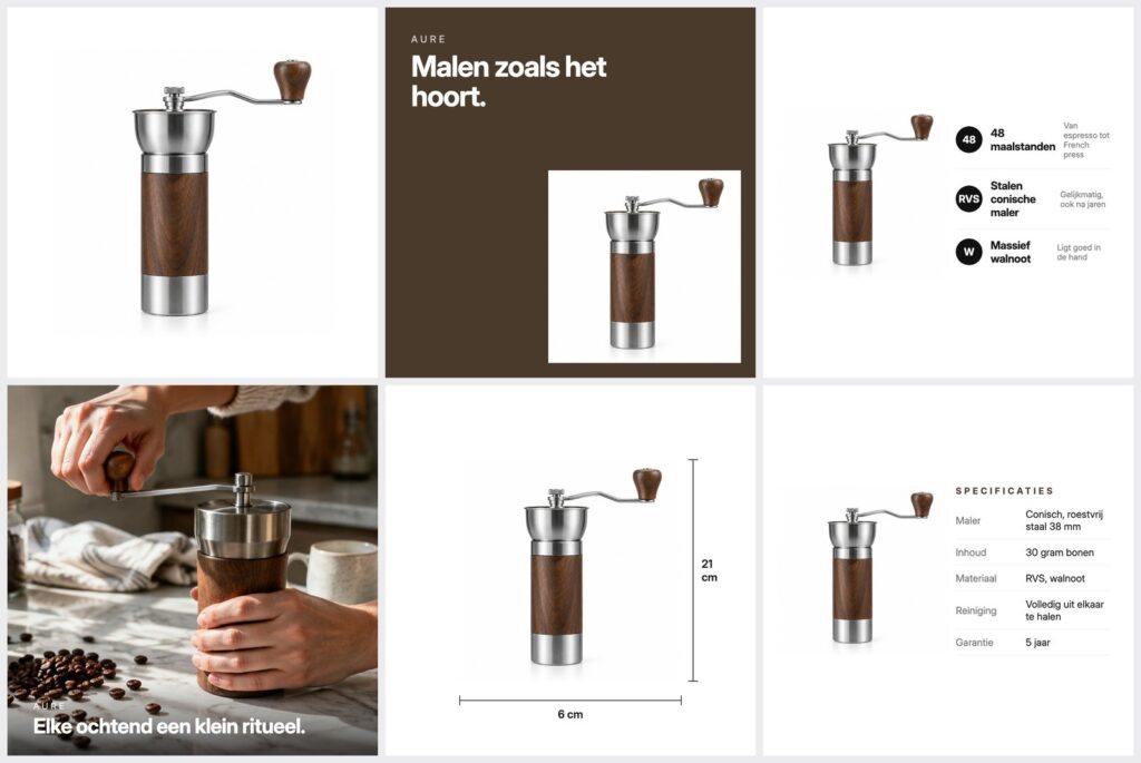 Listing-set Aure koffiemolen