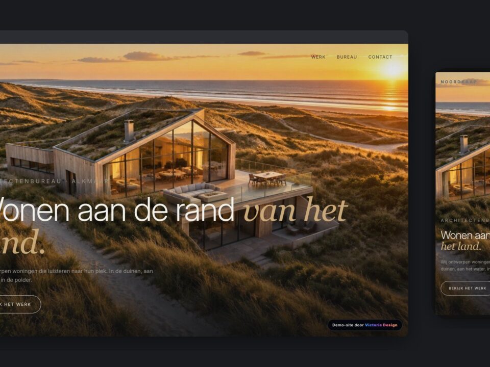 De website van Noordkaap Architecten op desktop en telefoon