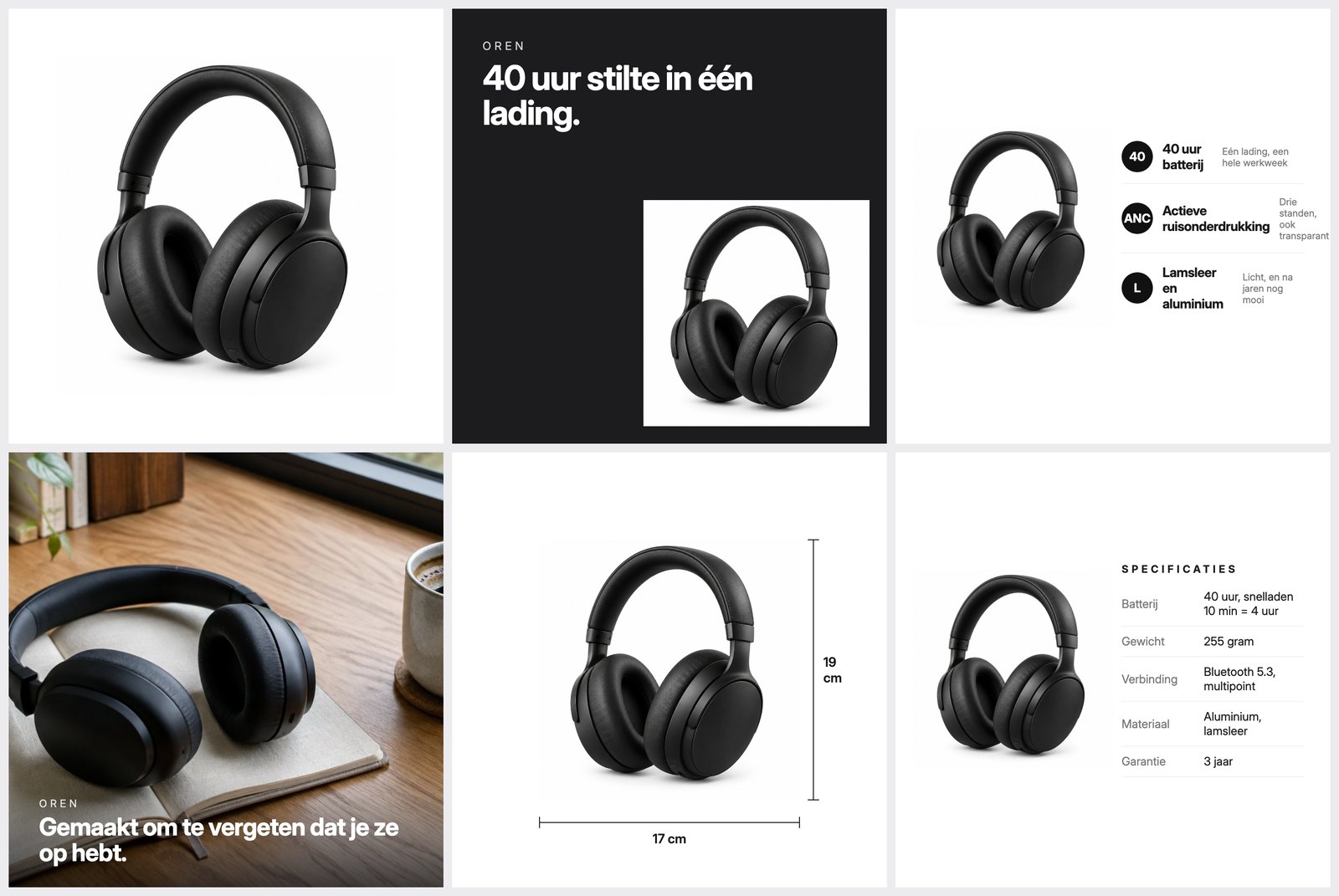 Listing-set Oren koptelefoon
